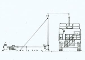 Hand drawn concept sketch of a water cart filling pump station. Images: Ben Wallace, Southern Pumping
