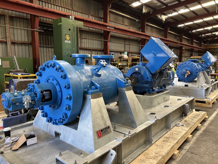 United’s API 610 centrifugal pumps thrive in handling 
flammable and toxic liquids. Image: United Pumps